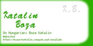 katalin boza business card